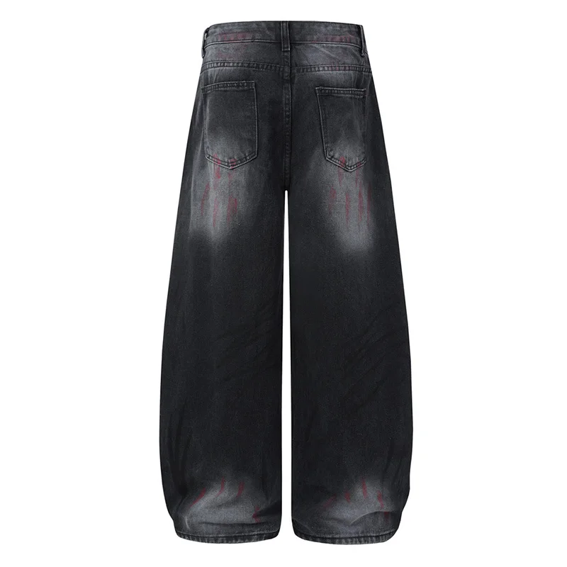 Hip Hop Baggy Printed Jeans Pants Streetwear Harakuju Graffiti Denim Trousers For Male