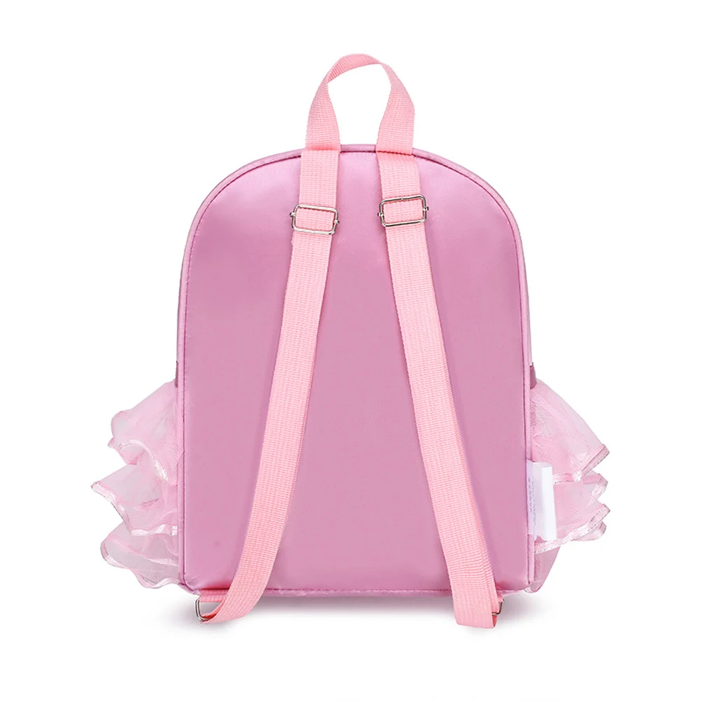 Syzm adorável rosa menina mochila fantástico ballet gaze saia decoração dança das crianças ombros saco menina mochila