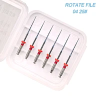 Limas giratorias dentales 04 25 # 06 25 # Archivo de activación por calor azul S Sección transversal Archivo endo 05 20 # Instrumento endodóntico flexible