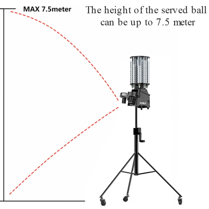 آلة مكوك كرة الريشة الاحترافية مع إطلاق متعدد السرعات ومعدات تدريب نظام التحكم الذكي في التطبيقات للمدربين