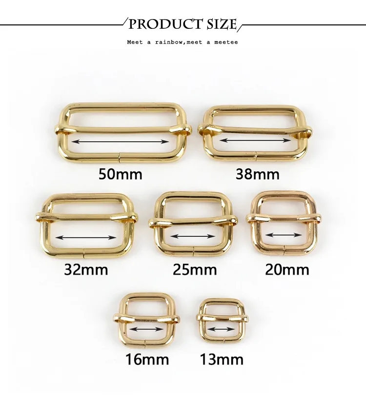 10Pcs 13-50mm Metal Tri Glide Slider Buckles Webbing Strap Adjuster for Backpack Luggage Belt Connect Clasp Hardware Accessories