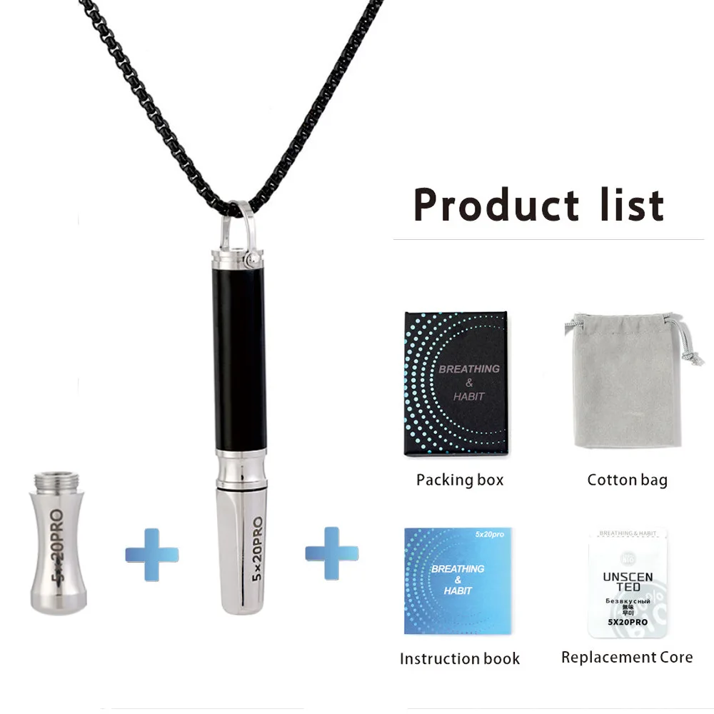 New Model Suit Double Mouth Meditation Pendants Stainless Steel Relieve Anxiety Smoking Cessation Aid Necklace Jewelry