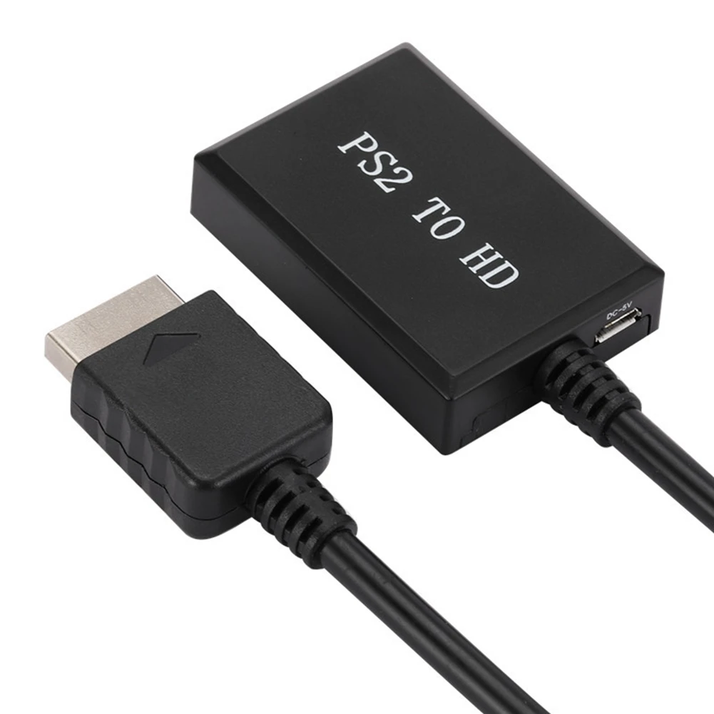 Adaptador convertidor de Audio y vídeo para PS2 a HD, 1080P, compatible con modos de visualización de PS1/2/3 para HDTV, PC, adaptador de Cable Full HD