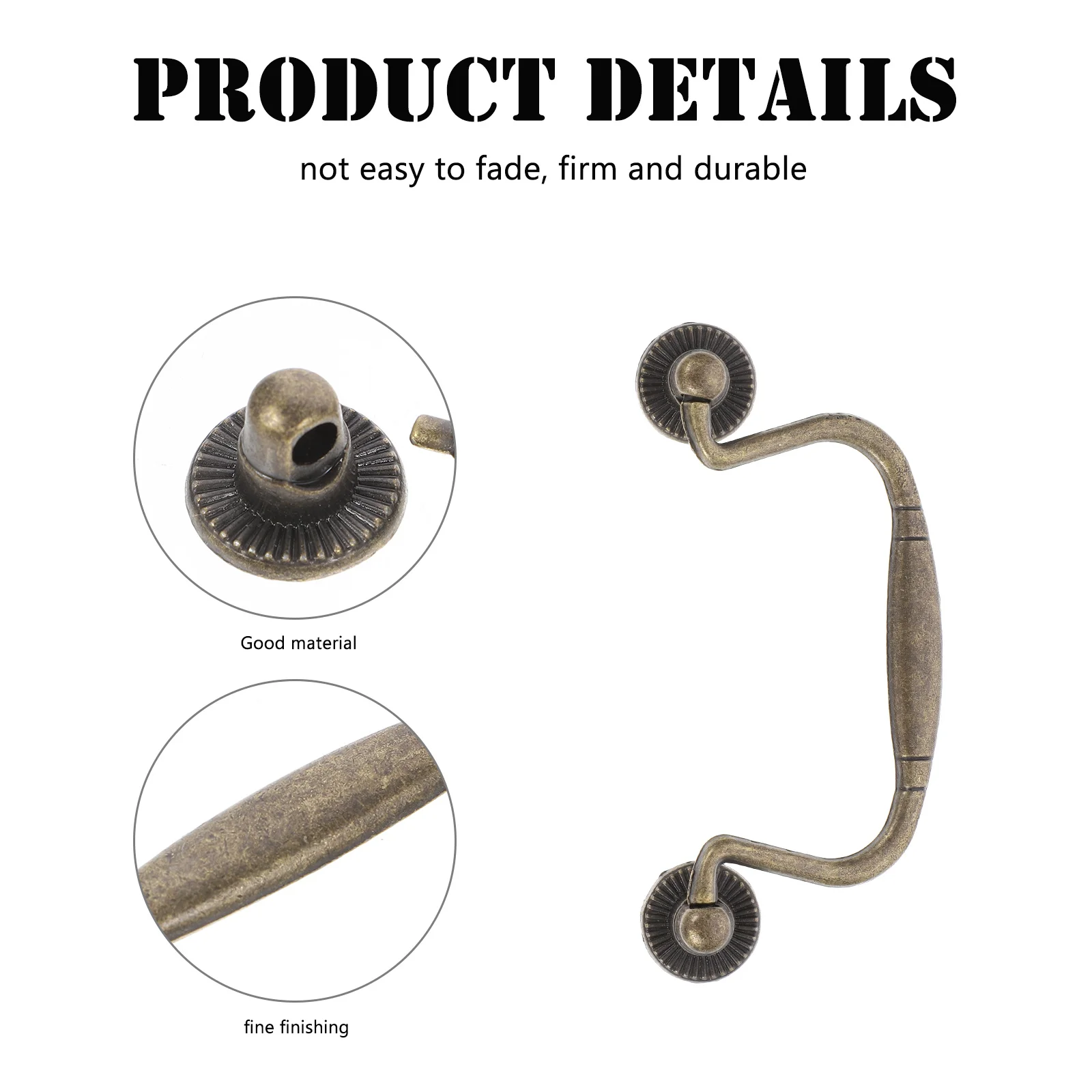 

4Sets Retro Cabinet Handle Premium Zinc Alloy Corrosion-Resistant Furniture Pull Modern Style Drawer Pulls for Dresser Cupboard