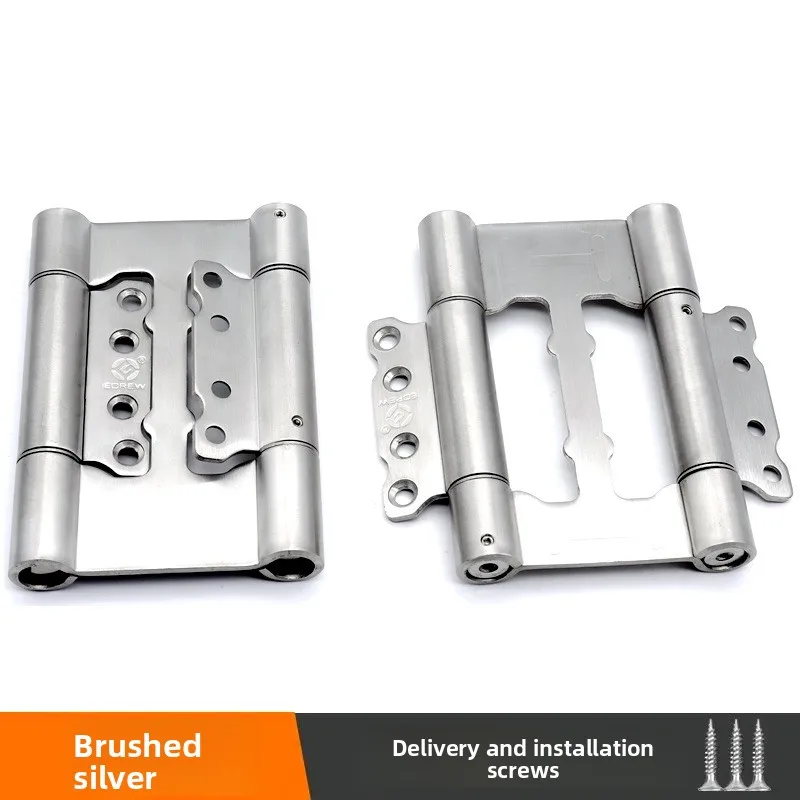 Stainless Steel Thickened Double‑Door Spring Buffer Hinge Two‑Way Swing Mother‑Son Hinge Bar Freedom Interior Gate