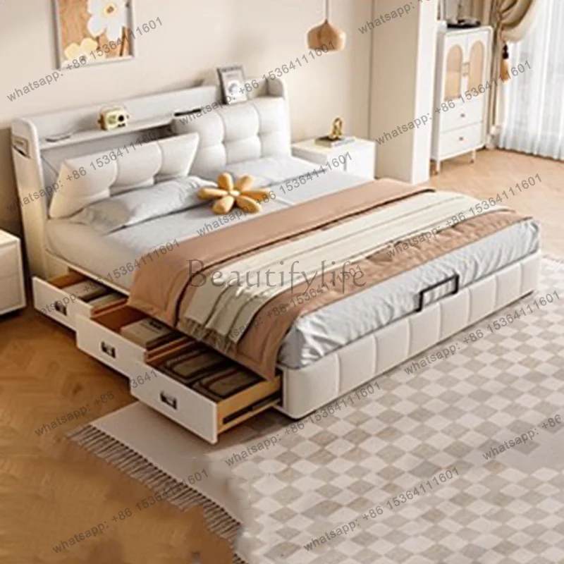 FG Mobile Sleeping Bed Bedroom Frame Baby Children Double Luxury Modern Girls Massage Bed Multifunctional Muebles Hotel Furnitur