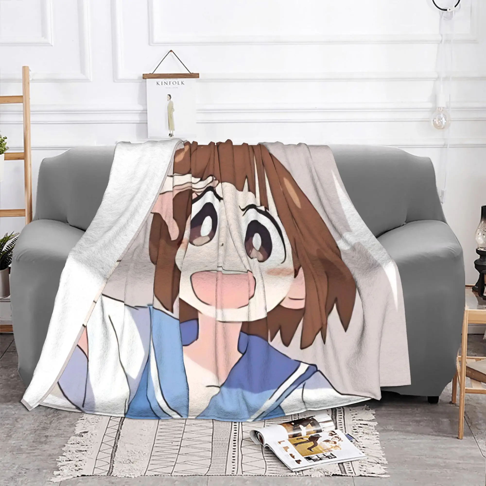 1PC Home Cute Room Decor rebellious teen  Blanket Throw Blanket Kill la Kill Novelty Warm Blanket All Season