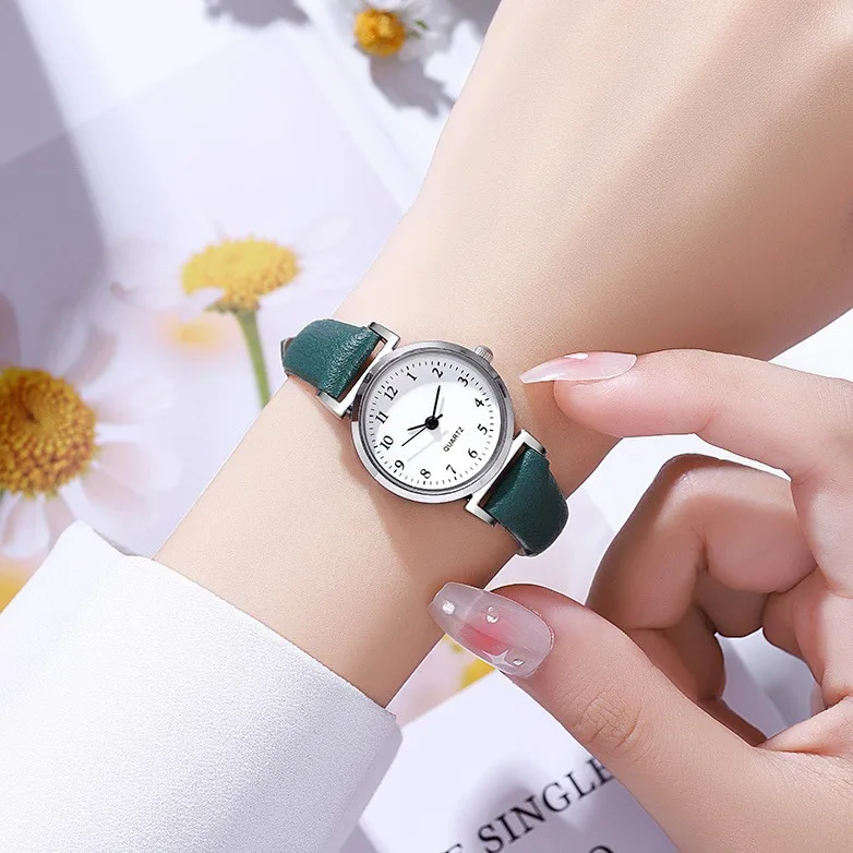 Simple and Cute Digital Thin Belt Quartz Women Watches