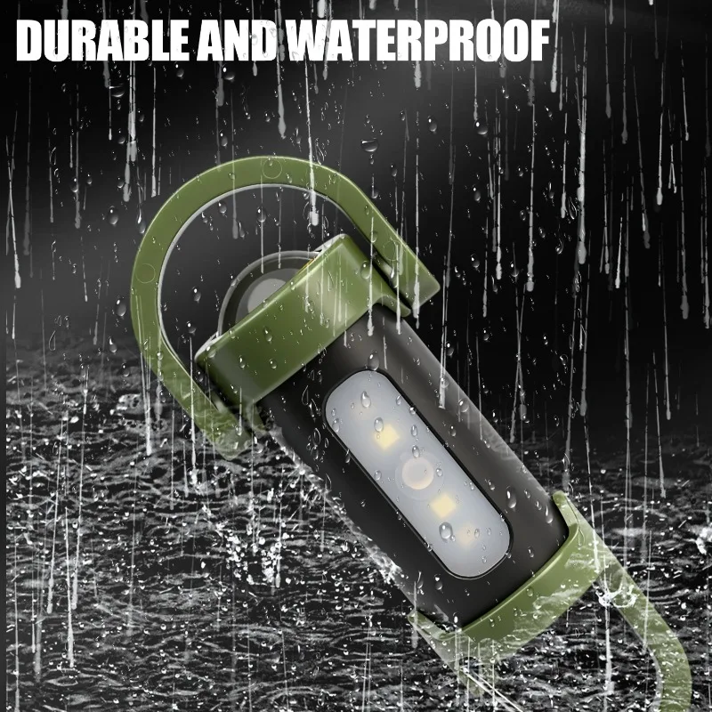 متعددة الوظائف المفاتيح مصباح يدوي قابلة للشحن مصباح ليد صغير المحمولة ضوء مقاوم للماء كيرينغ مصباح يدوي التخييم مصباح الجيب #3