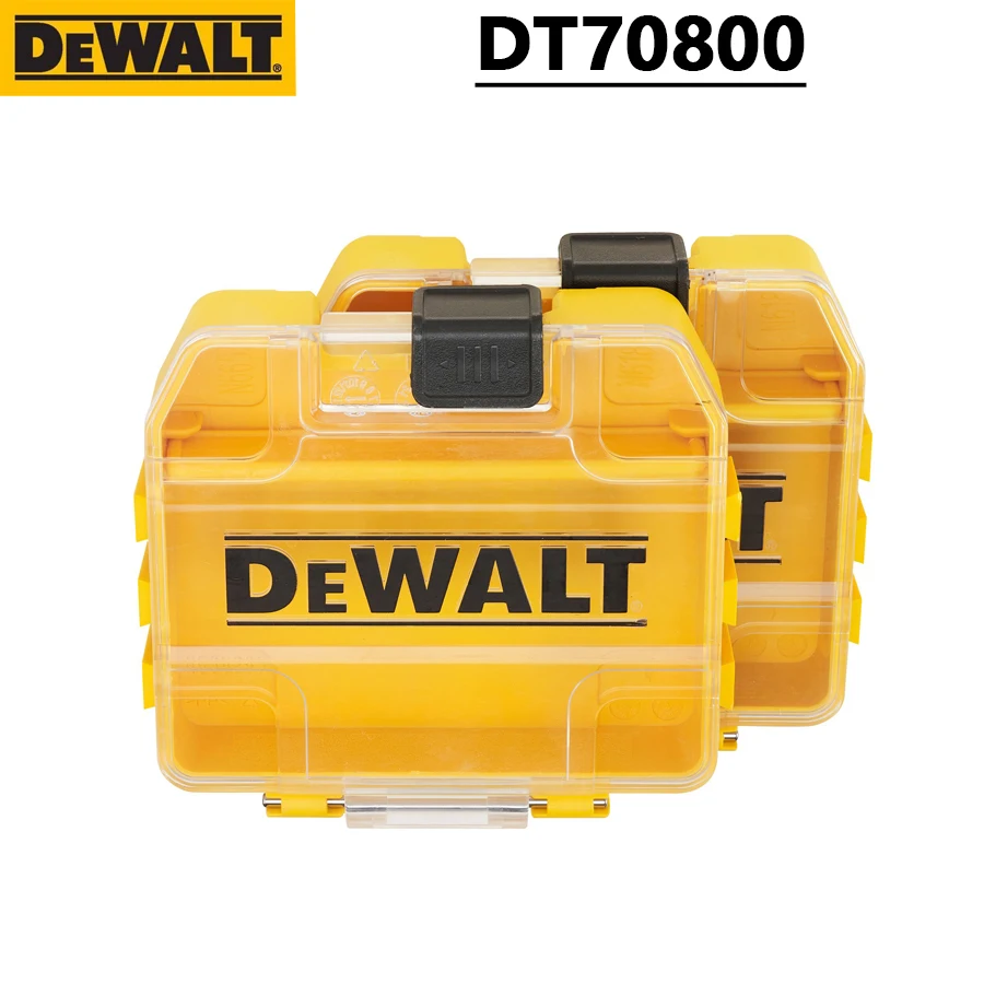 Imagem -02 - Dewalt-caixa de Armazenamento de Ferramentas Empilhável Multifuncional Caixa de Plástico Transparente Original Dt70800 Dt70801 Dt70803 Dt70839