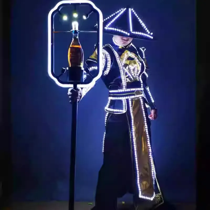 

Luminous Hero Bar KTV Stage Performance Glowing Costume Nightclub Year-end Event Activity Stage Performance Outfit Ladies Fas...