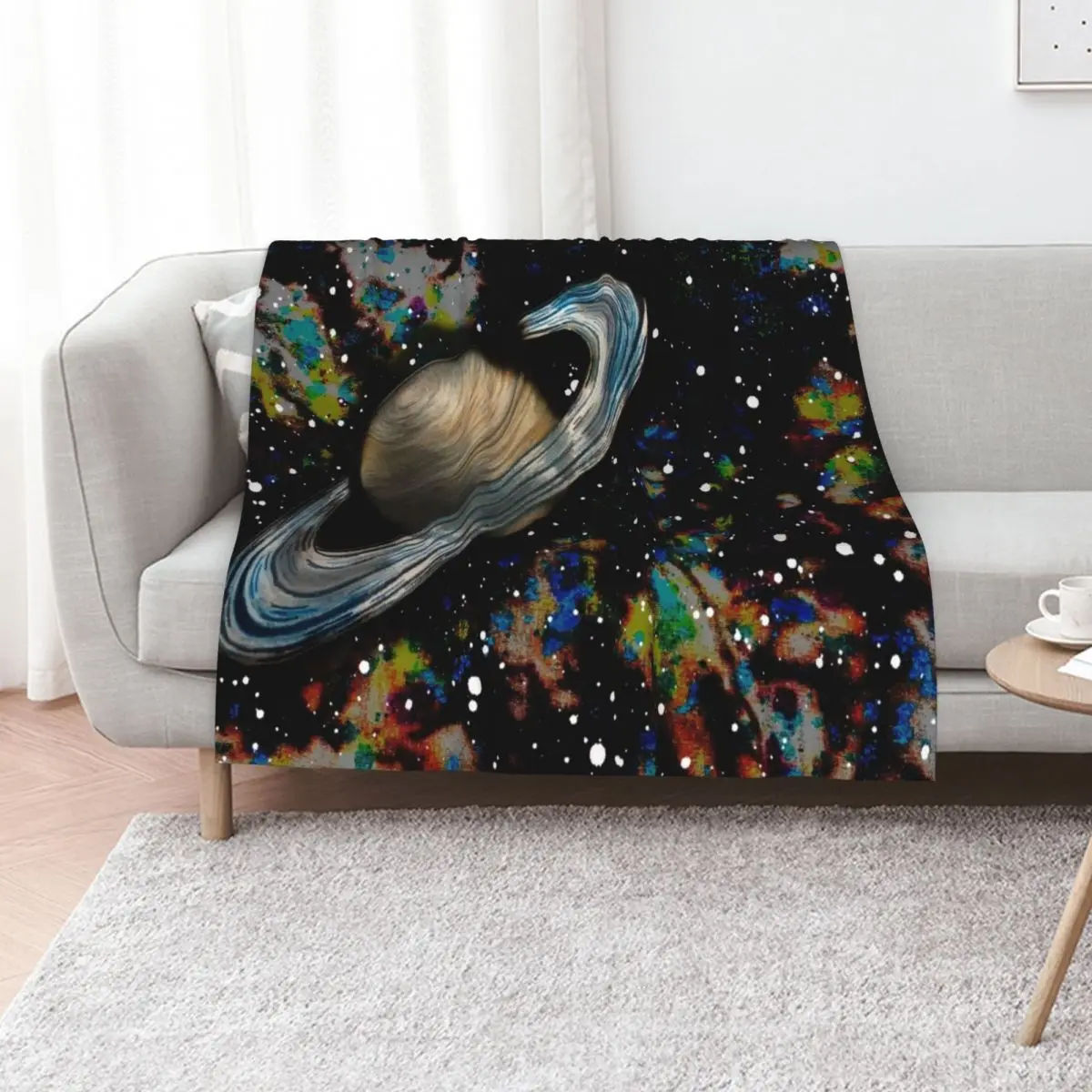 Saturn Throw Blanket Weighted Fashion Sofas Comforter Thermal valentine gift ideas Hair Blankets