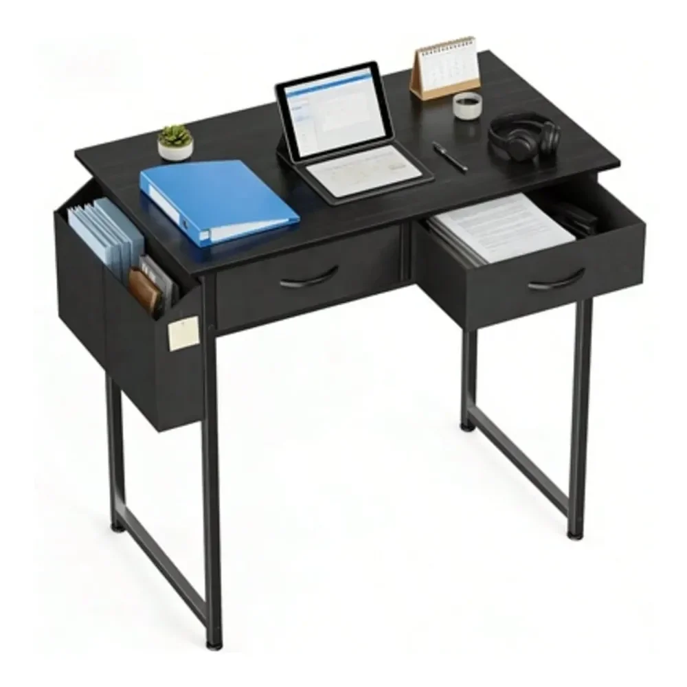 

Home Office Desk Study Writing Desk With Storage Small Space Office Desk