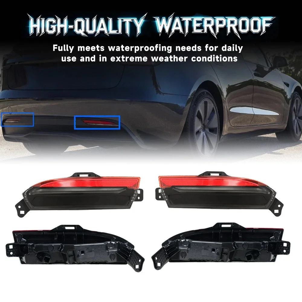 Left/Right Side LED Rear Lower Bumper Tail Light For Tesla Model 3 Highland 2023 2024 Car Accessories1712513-00-D 1712514-00-D