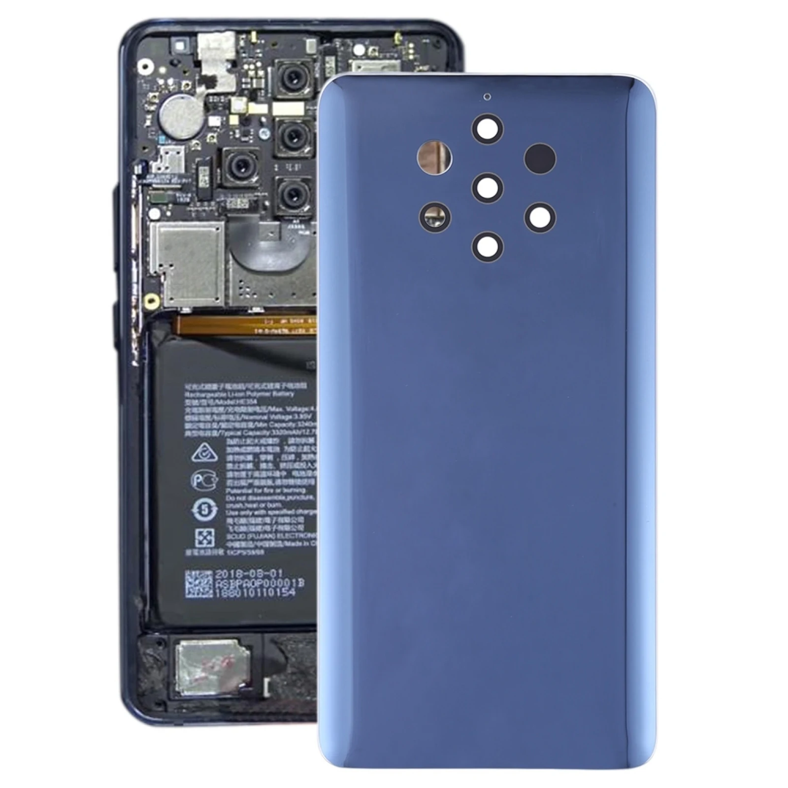 Mobile phone parts replacement Battery Back Cover for Nokia 9 PureView