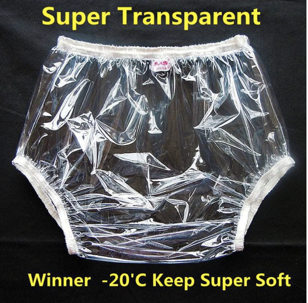 Reusable Waterproof PVC Adult nappy Large size TPU Coat Waterproof Incontinence pants Diaper Plastic super transparent