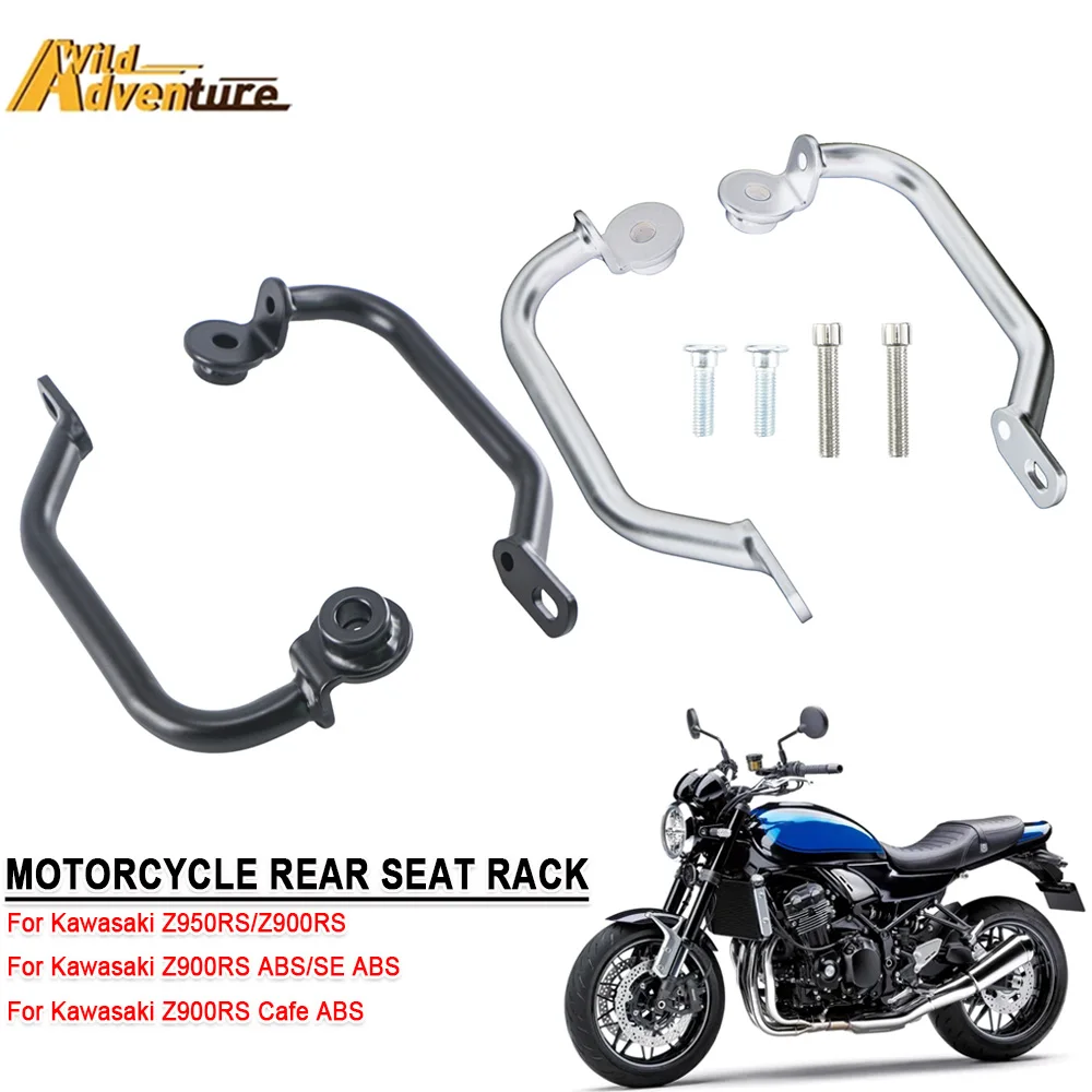 

For Kawasaki Z950RS 2017-2023 Z900RS Cafe ABS 2018-2023 2024 Passenger Rear Seat Luggage Rack Support Shelf Handle Grab Bar Rail