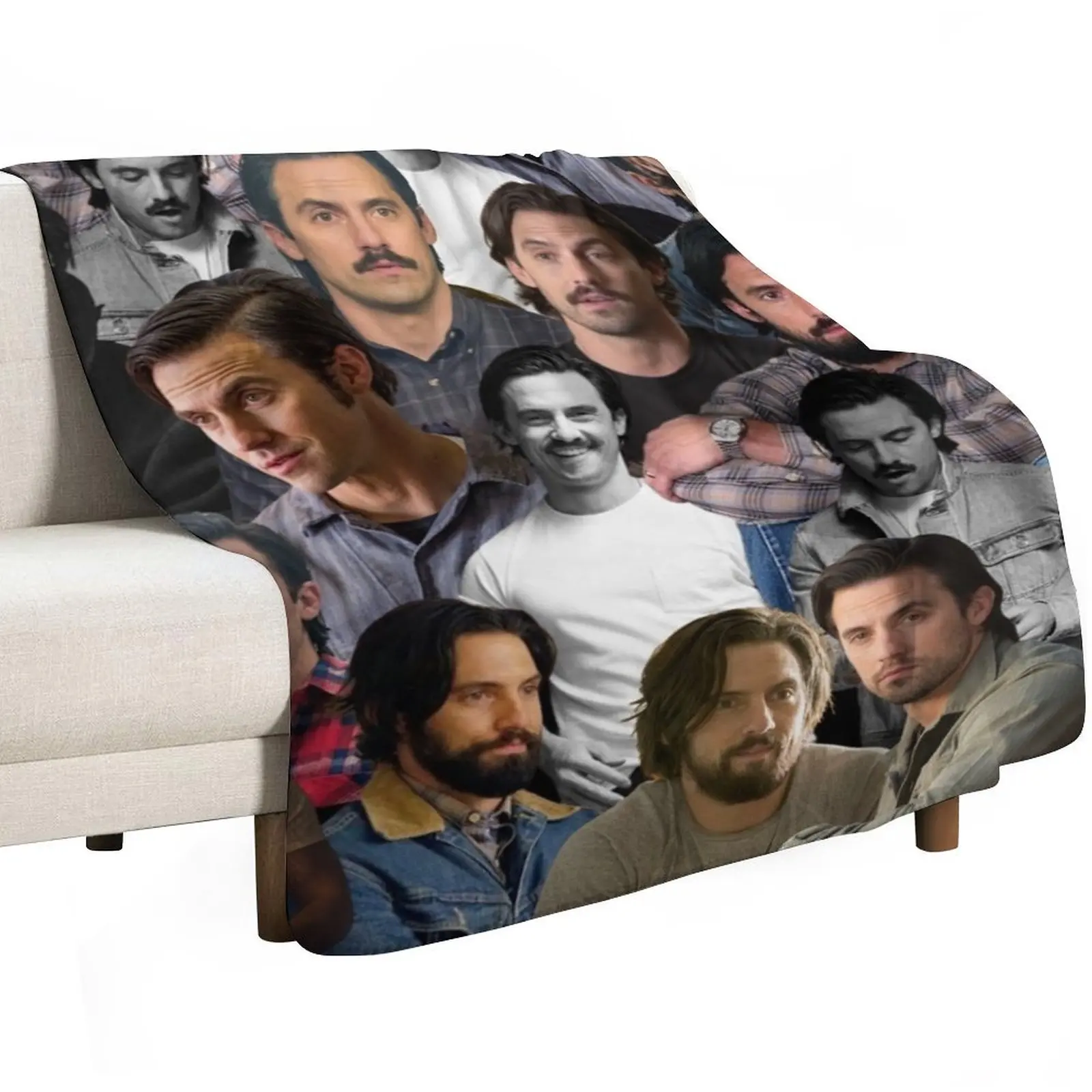 Milo Ventimiglia صورة مجمعة رمي بطانية فروي فاخرة رمي بطانية هدية مضحكة #2