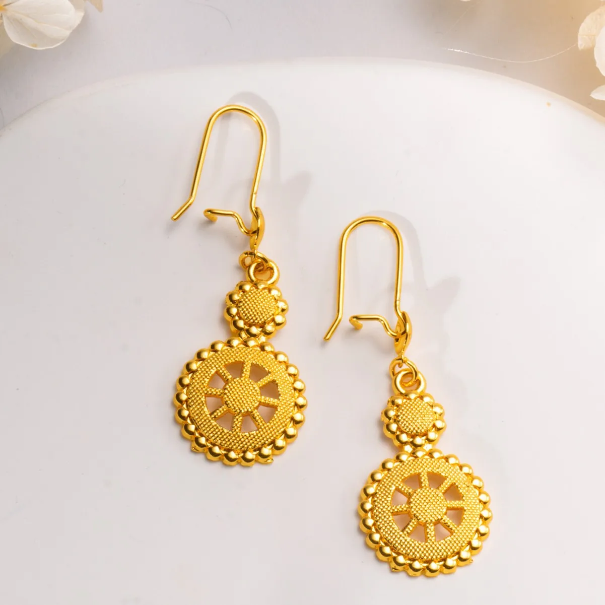 Women's 24K Gold Tassel Earrings, AU999 | 
