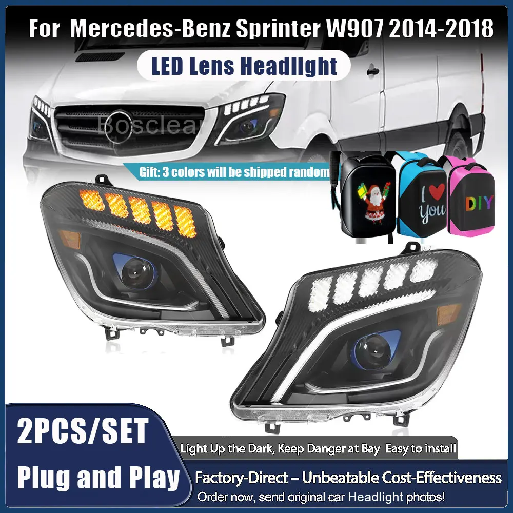 

Car Headlights LEDHeadamps Assembly Modified Daytime Running Lights Assembly For Mercedes Sprinter W907 2014 2015 2016 2017 201