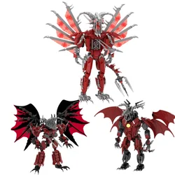 New in Skibidi Toilet Updated Red Titan Drill Dragon Beast Building Blocks DIY Assembled Bricks Toys For Boys Christmas Gifts