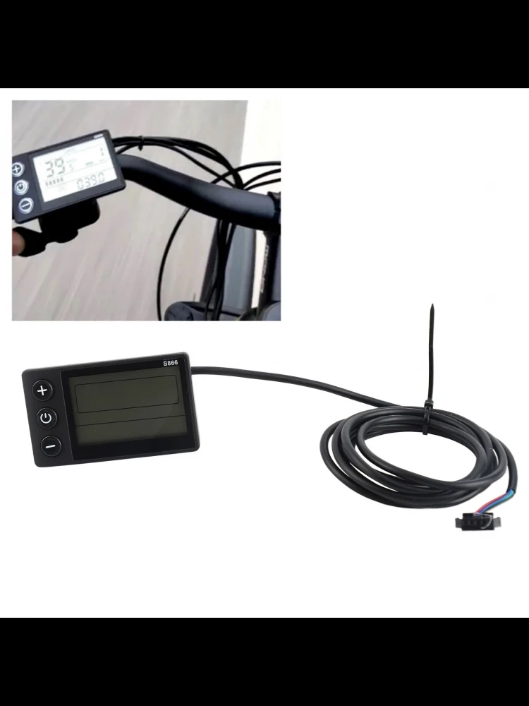 AliExpress Hilitand S866 Electric Bicycle LCD Display Meter 24V 36V 48V Electric Scooter Control Panel with SM Plug