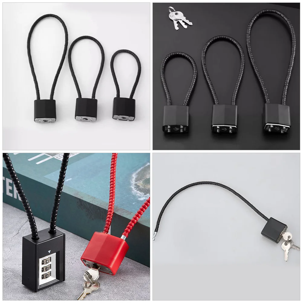 

2pcs Steel Cable Locks Heavy Duty For Bike Motorcycle Stroller Cabinet Wardrobe Locker Luggage Kayak Snowboard Backpack Freezer