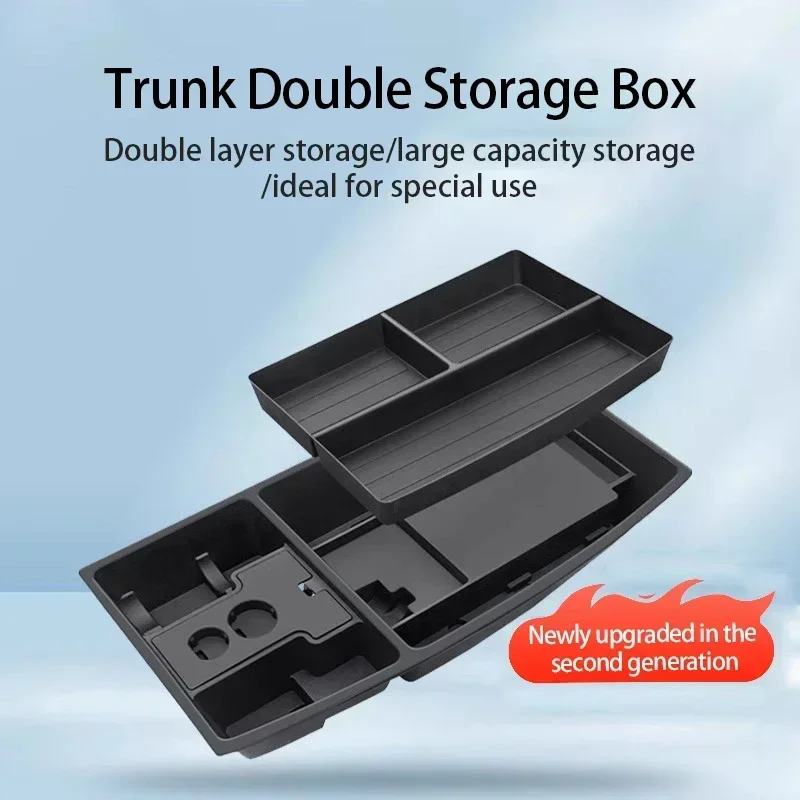 For Li LiXiang L6 L7 L8 L9 2023 2022 2024 Trunk Storage Box Rear Lying Flat Layer Filling Magic Box Camping Storage Box