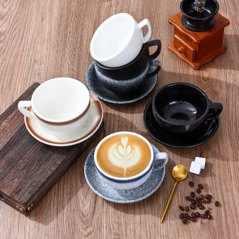 

Cappuccino latte coffee cup, kitchen bar drinking accessories, home decoration ceramic cup