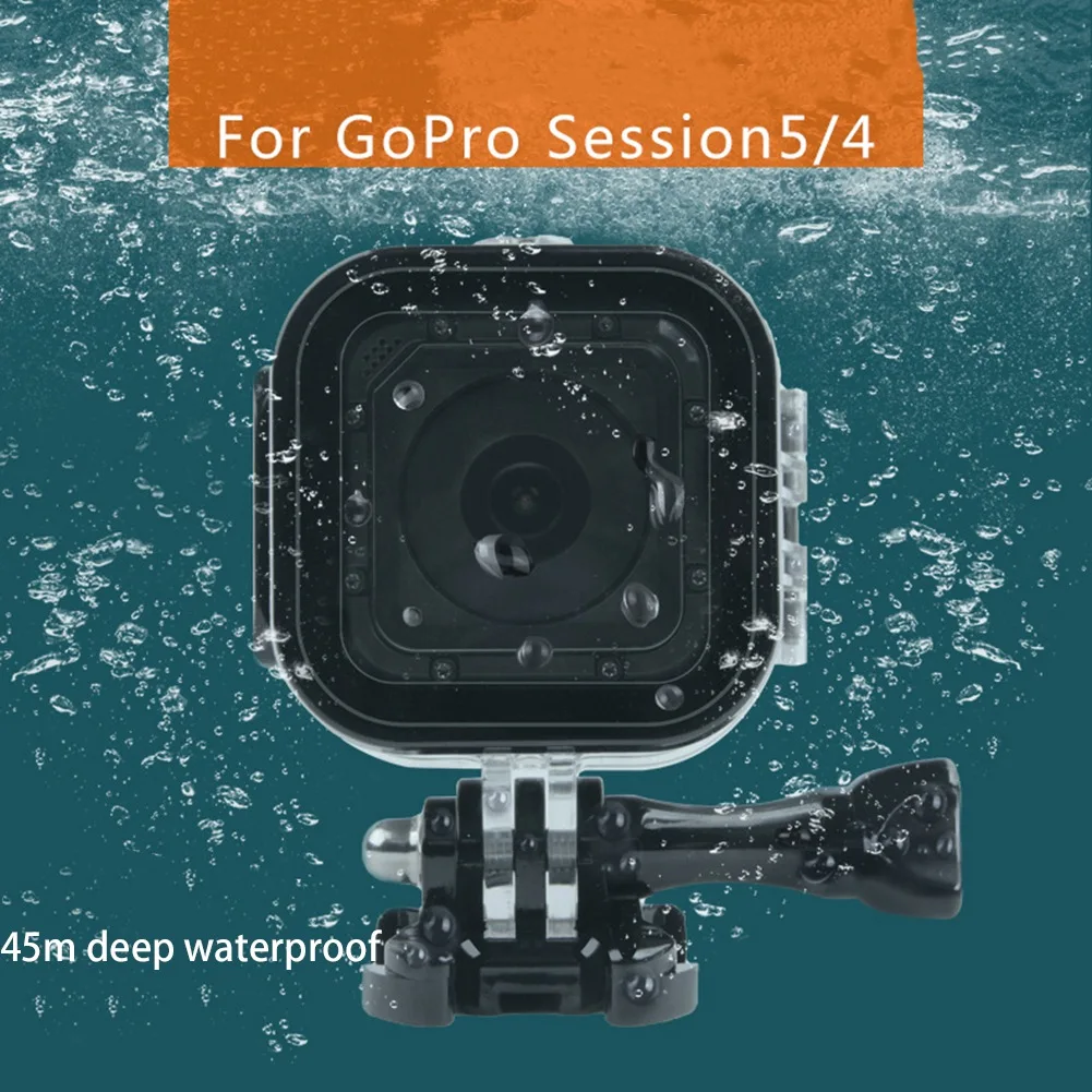 Funda impermeable para cámara GoPro Hero 4/5 Session, carcasa de protección subacuática, 45M