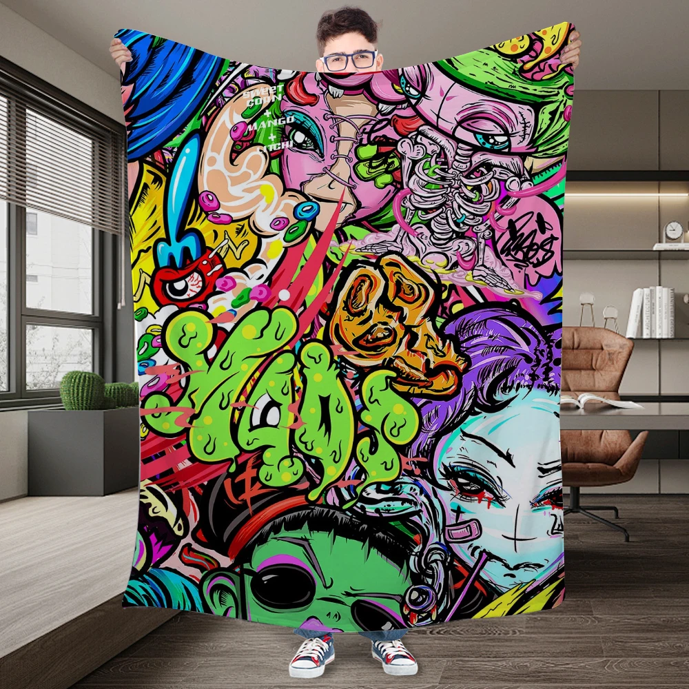 Customized Blanket Fashion brand printed flannel blanket for adults, bedrooms, children's blankets,picnics blankets