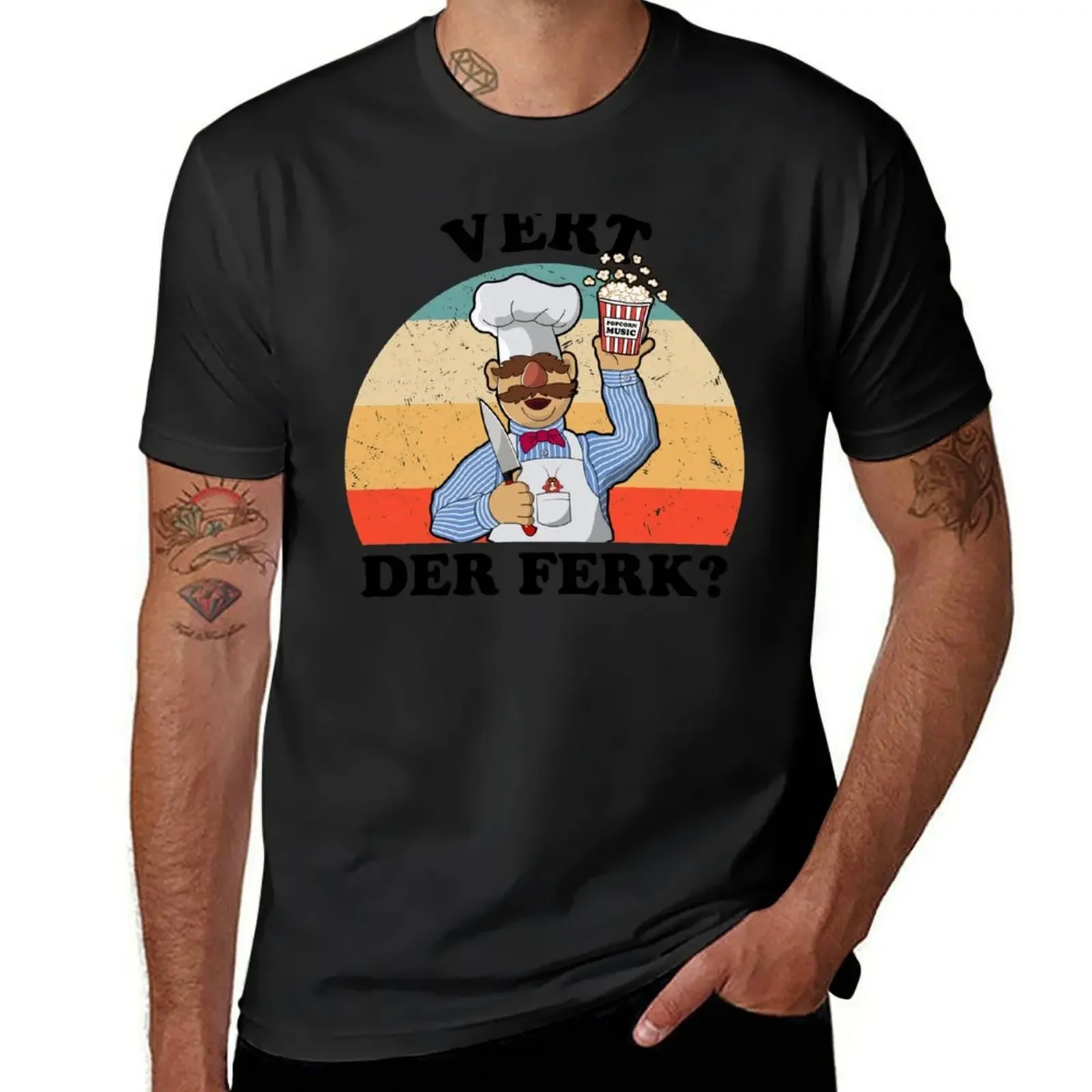 

Vert der ferk Swedish Chef Vintage Retro T-Shirt customizeds cute tops animal prinfor boys mens graphic t-shirts anime