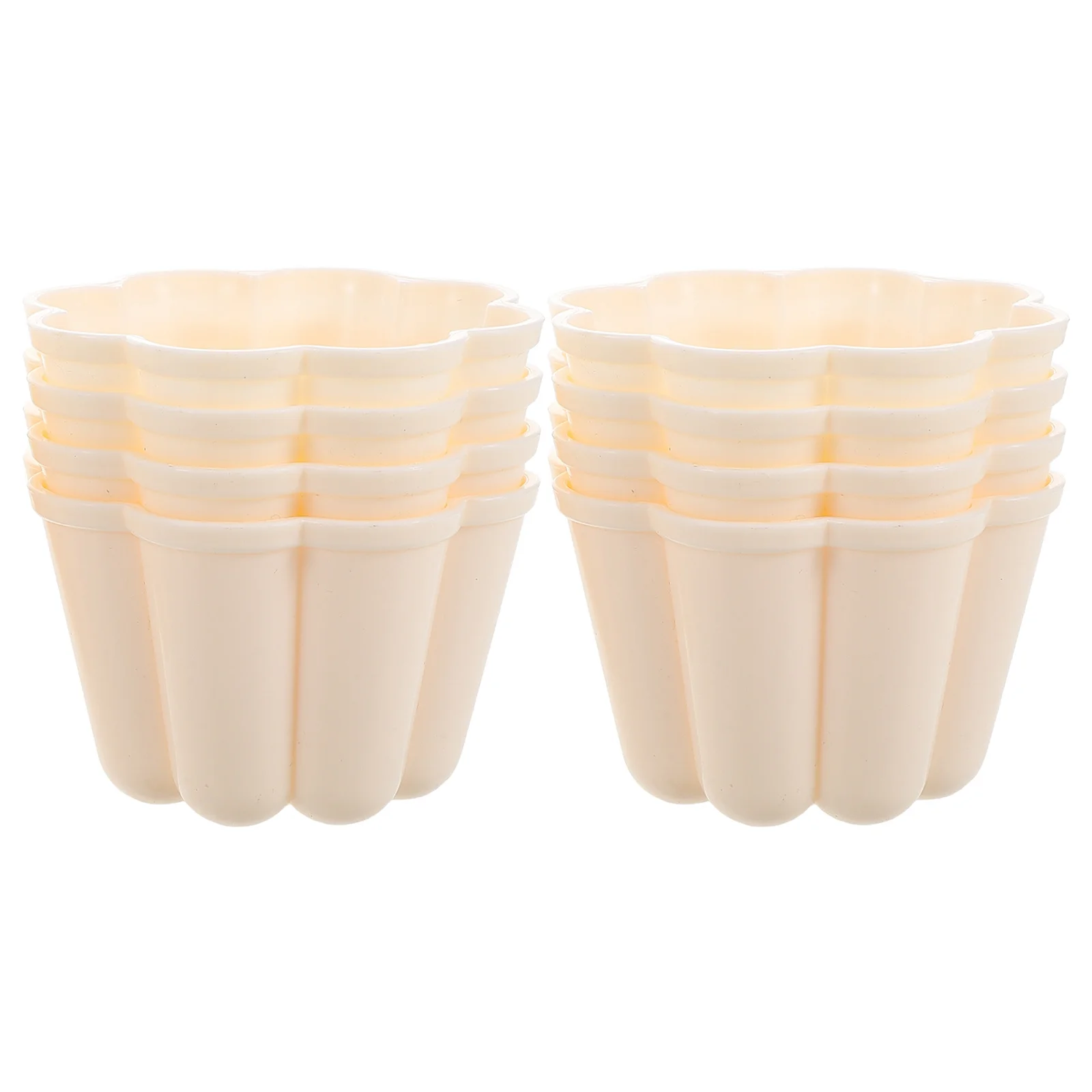 

8pcs Plastic Flower Shape Jelly Molds Pudding Baking Freezing Dessert Tools Egg Custard Mold Mini Tart Individual Pudding Basins