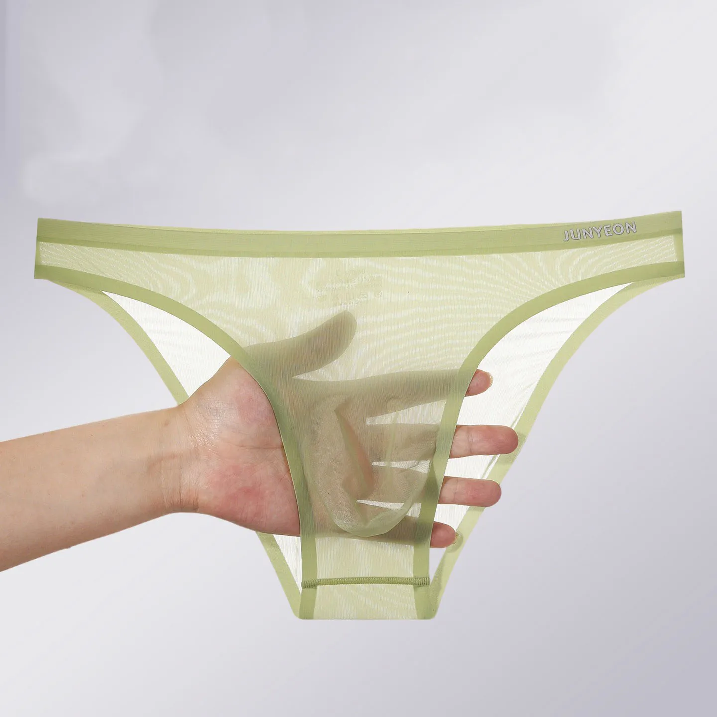 Ultra Thin Ice Silk Triangle Underwear Pouch Sexy Breathable Transparent Men's Summer Underpanties Briefs
