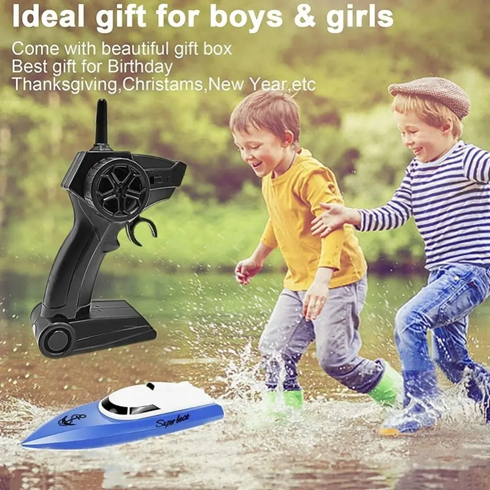 

Double Propeller Remote Control Boat Water Racer High Speed RC Speedboat Lake/Pool 2.4GHz Boat Electric Toys Boys Girls