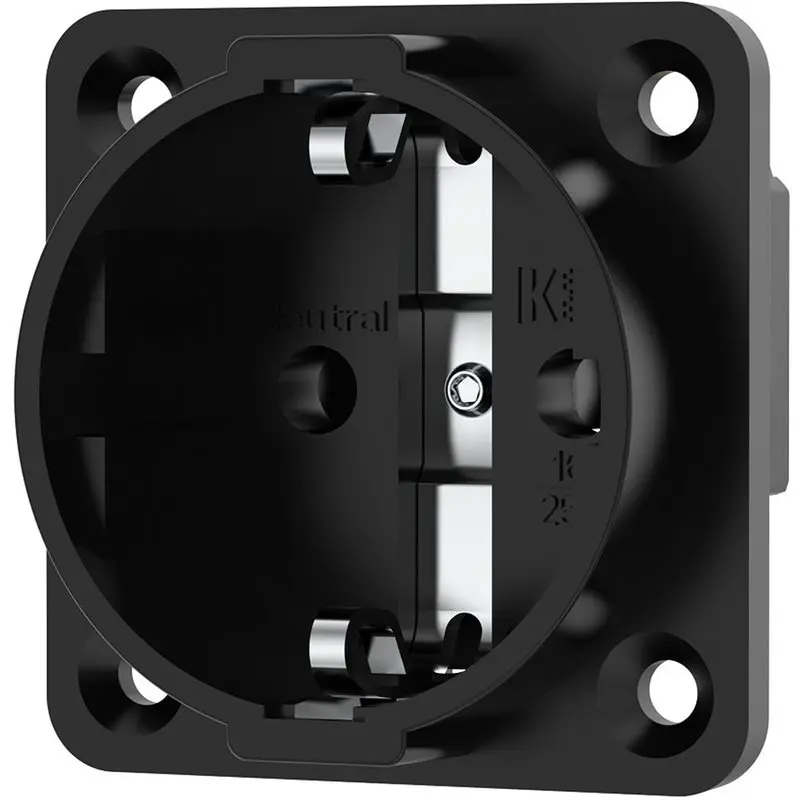 ABRU-EU Schuko Power Socket Wall Plate 86Mm X 86Mm AC Power Receptacle 250V 16A Wall Outlet Panel
