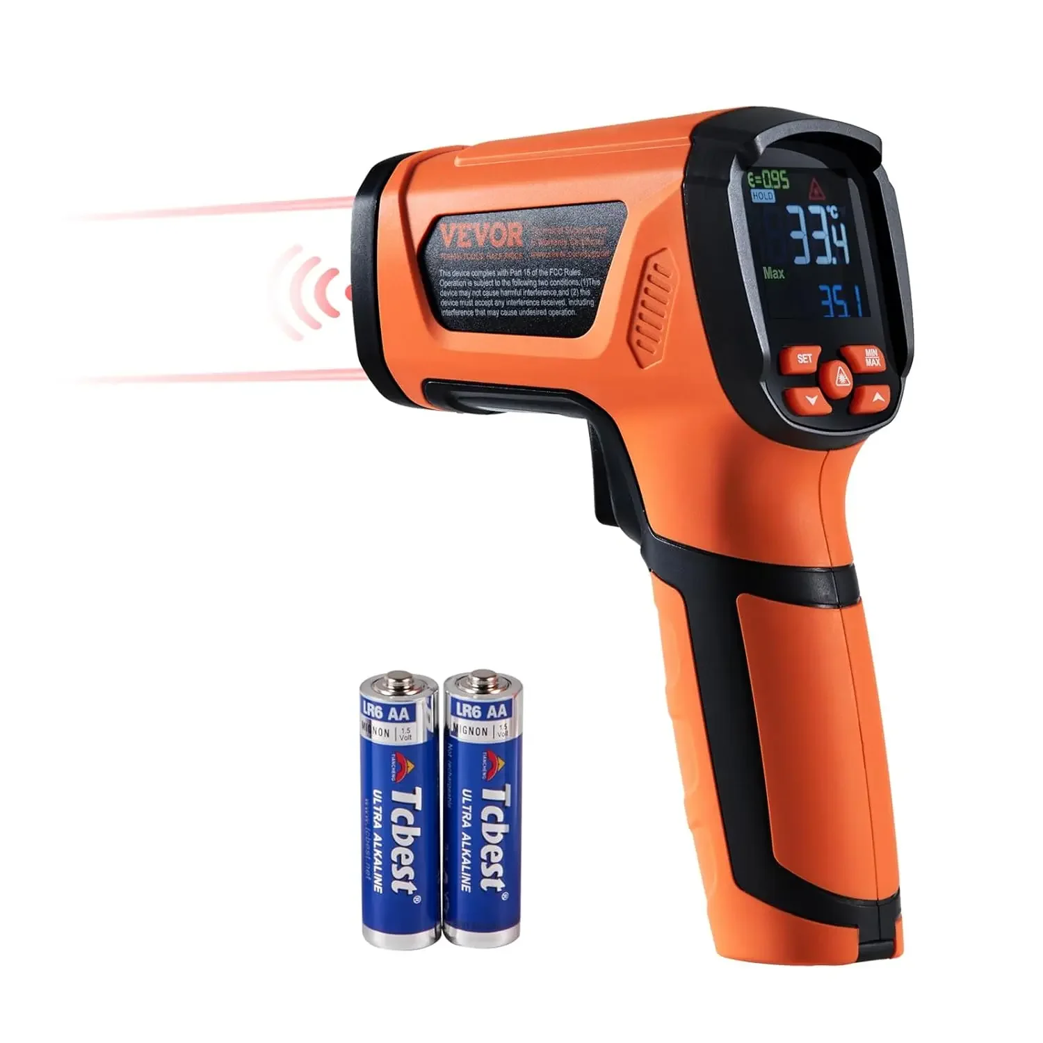 Infrared Thermometer, -40°F~2732°F Dual Laser Temperature Gun Non-Contact, Handheld IR Heat Temperature Gun