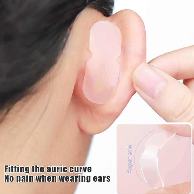 

3 листа, милая невидимая наклейка для ушей, силиконовая наклейка для ушей в форме кошачьей лапы, прочная поддержка, пластырь для коррекции ушей, праймер для ушей