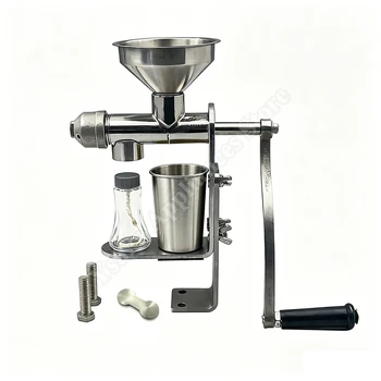 Manual Oil Press Machine Stainless Steel for DIY Seed Nuts Peanut Oil Expeller Extractor Household Cold Oil Extractor 9