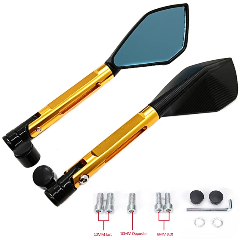 دراجة نارية الرؤية الخلفية المرايا الجانبية CNC الألومنيوم مخصص 8 مللي متر 10 مللي متر لكاواساكي Z750 النينجا 250 هوندا R1 R6 FZ6 سوزوكي ياماها
