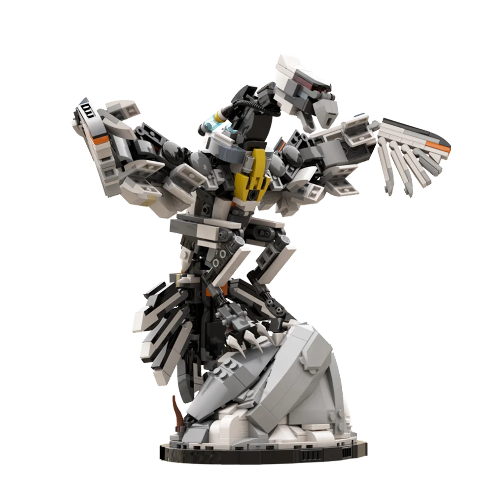 Gobricks MOC Horizon Zero Dawn Stormbird with Stand Bricks Beast Monster Game DIY Horizon Building Blocks Set For Kid Gift