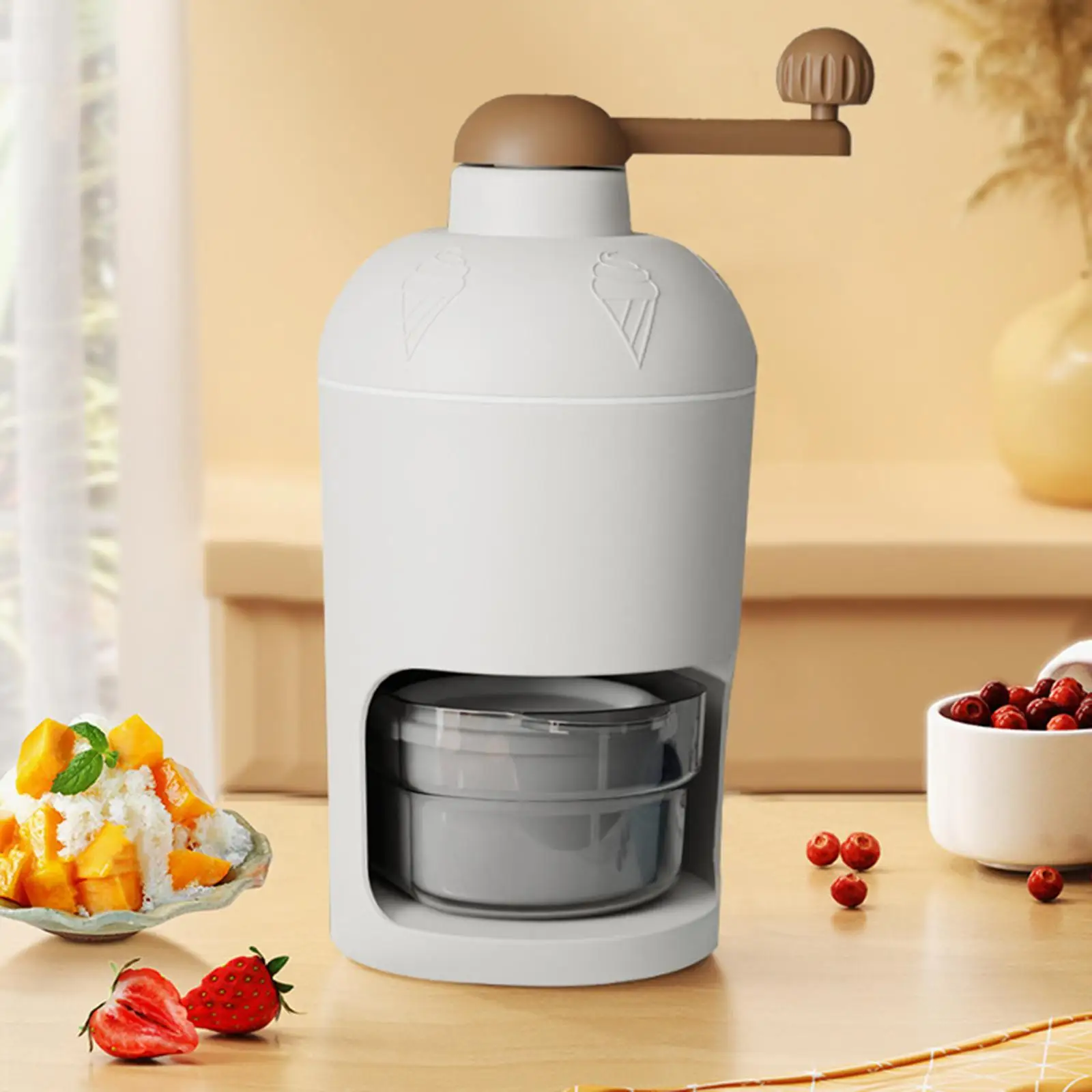 دليل كسارة الجليد الجليد حلق مع علبة مكعبات الثلج المحمولة حلق الجليد مخروط آلة للمطبخ التخييم الأطراف