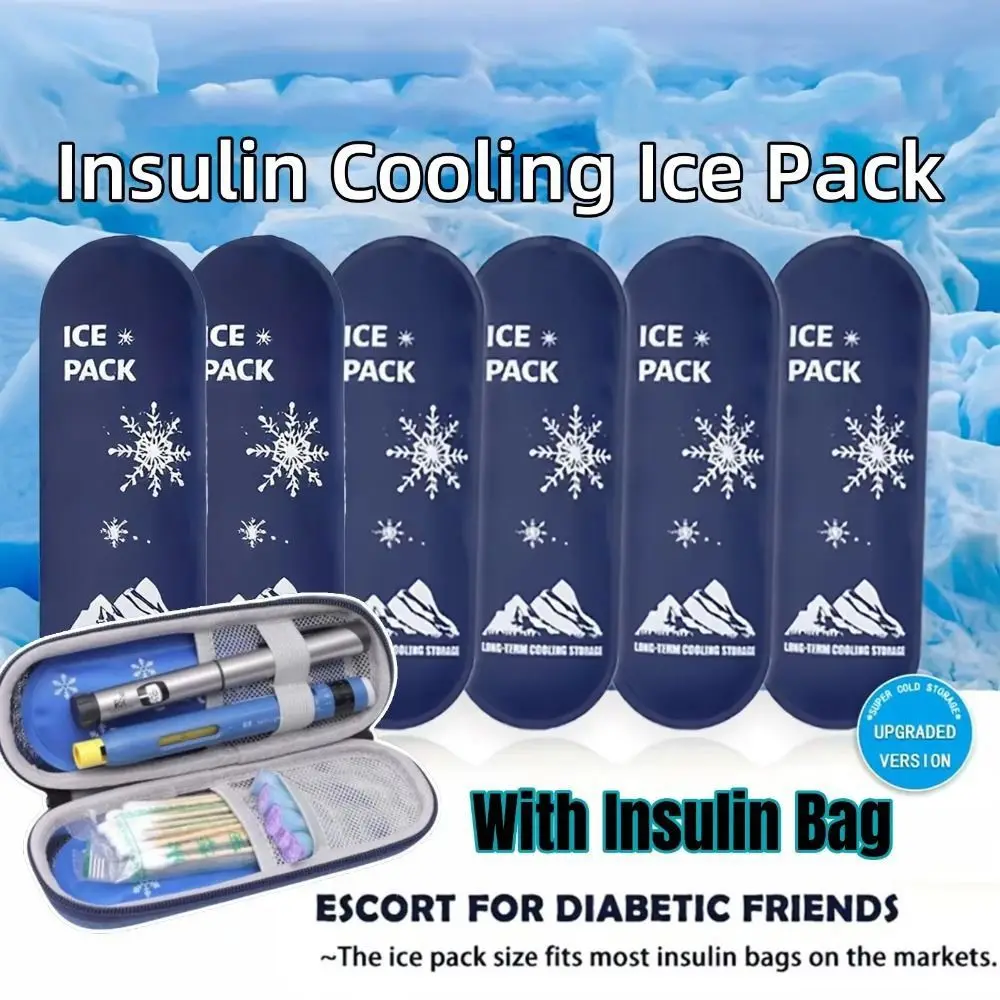 1/2pcs Reusable Diabetic Insulin Cooling Bag Lightweight Cooler Insulation Cold Gel Multifunctional Medicine Cold Pouch