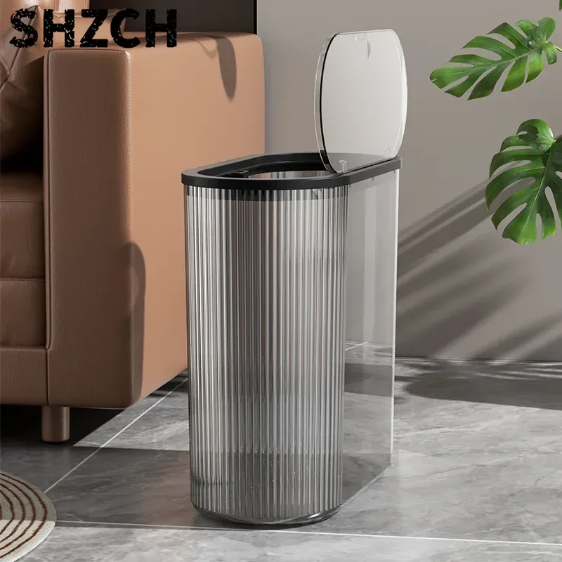 Snap Cover Gap Garbage Bin Press Pop-Up Household Kitchen Gap Toilet Living Room Bathroom Garbage Bin
