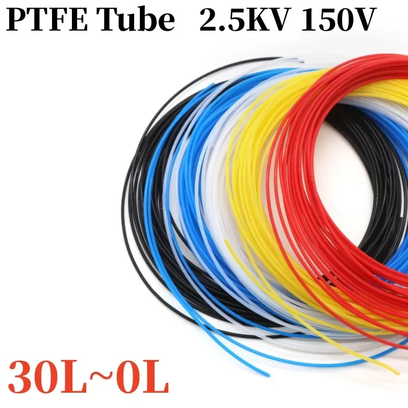 

1M 30L~0L PTFE Tube F46 Insulated Capillary Heat Protector Transmit Hose Rigid Temperature Corrosion Resistance 2.5KV 150V