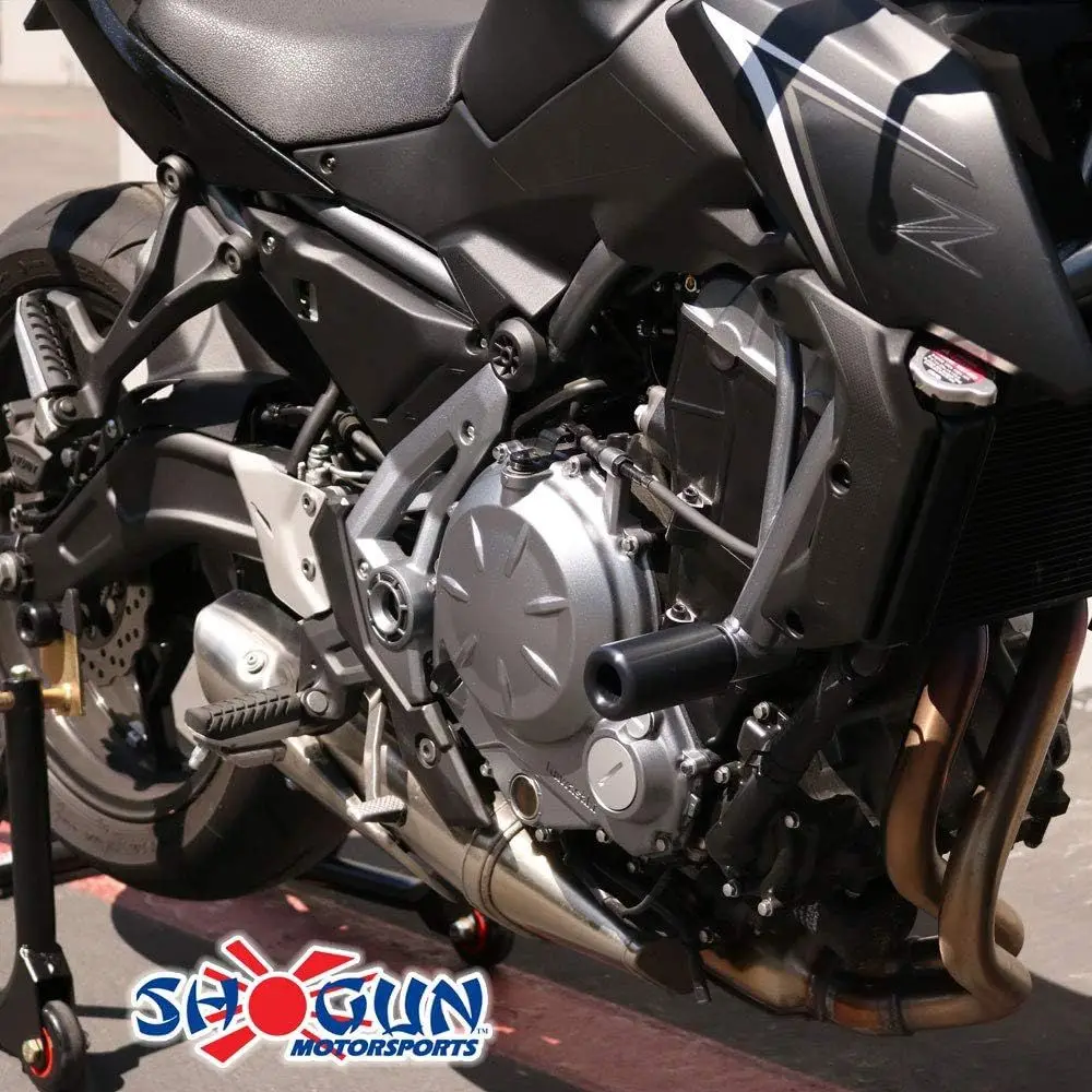 Shogun USA Made Kaw Ninja 650 Z650 Z 650 KRT EX650 EX 2017 2018 2019 2020 2021 2022 2023 2024 2025 أسود بدون قطع الإطار المتزلجون Fi #5