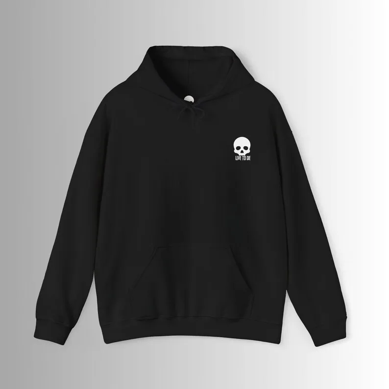 ARESS Horror Themed Skull Colorful Text Designs Hooded Sweatshirt, Creepy Skull Graphic Sweatshirt, Halloween Hoodie, Scary Movi