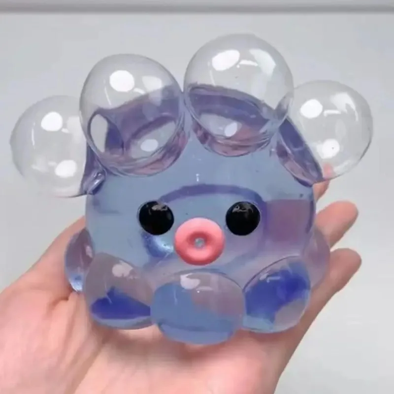 Squishy Bubble Pop Fidget Toy, Squeeze Sensory Ball & Octopus Popper, Anti-Anxiety Toy for Adults Kids, ASMR Fun Party Gift