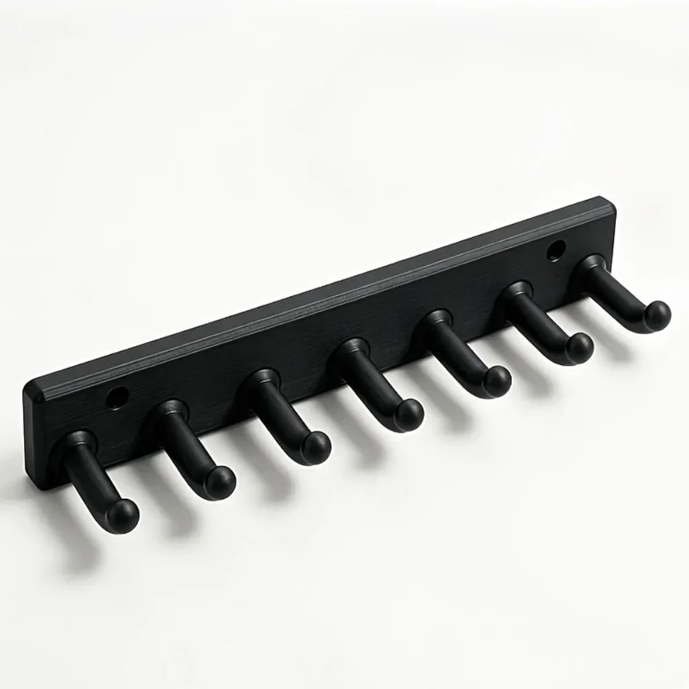 7-Hook Wall-Mounted Key Rack Sturdy Key Storage Hanging Rack for Home Entrance Area Use
