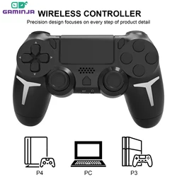 GAMINJA 6-axis Gyroscope Dual Vibration With touch pad Wireless Gamepad Bluetooth Controller For PS4 PS3 Console Computer PC